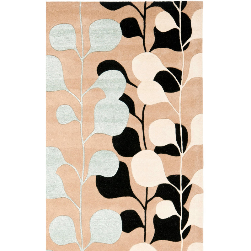 Andersen Hand Tufted Wool Floral Rug, Rectangle 2' x 3'