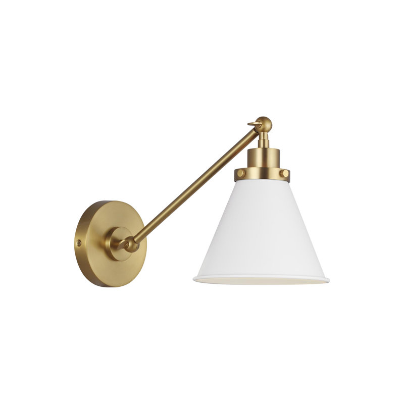 Wellfleet 1 - Light Swing Arm, White, Gold