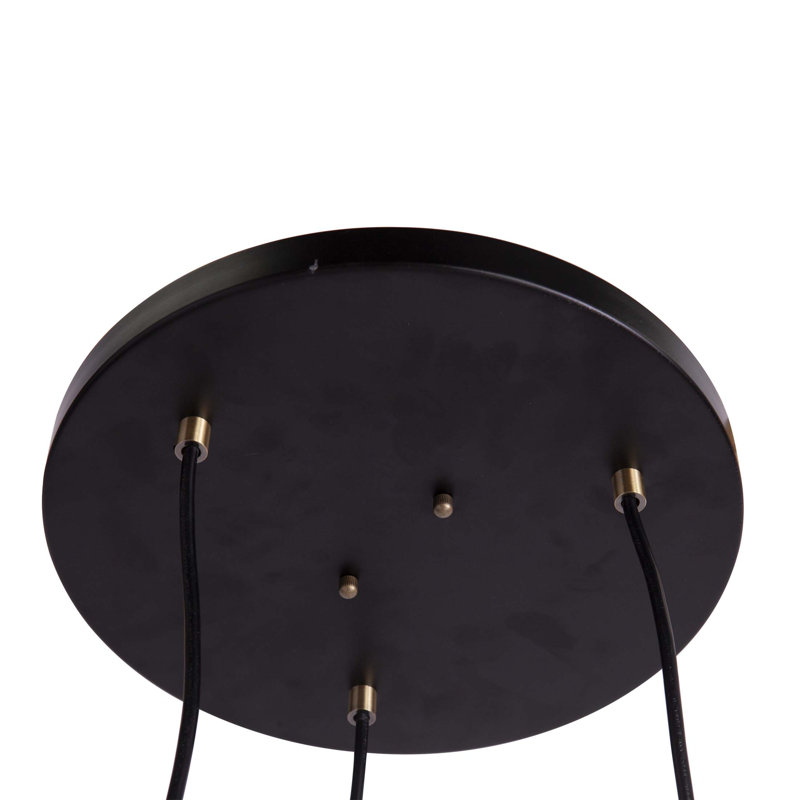 Luminaire suspendu grappe 3 lumières Renmarco, Noir