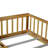 Twin Size Floor Bed With Fence And Door,Rubber Wood Floor Bed With Safety Guardrails-917110149-917110201