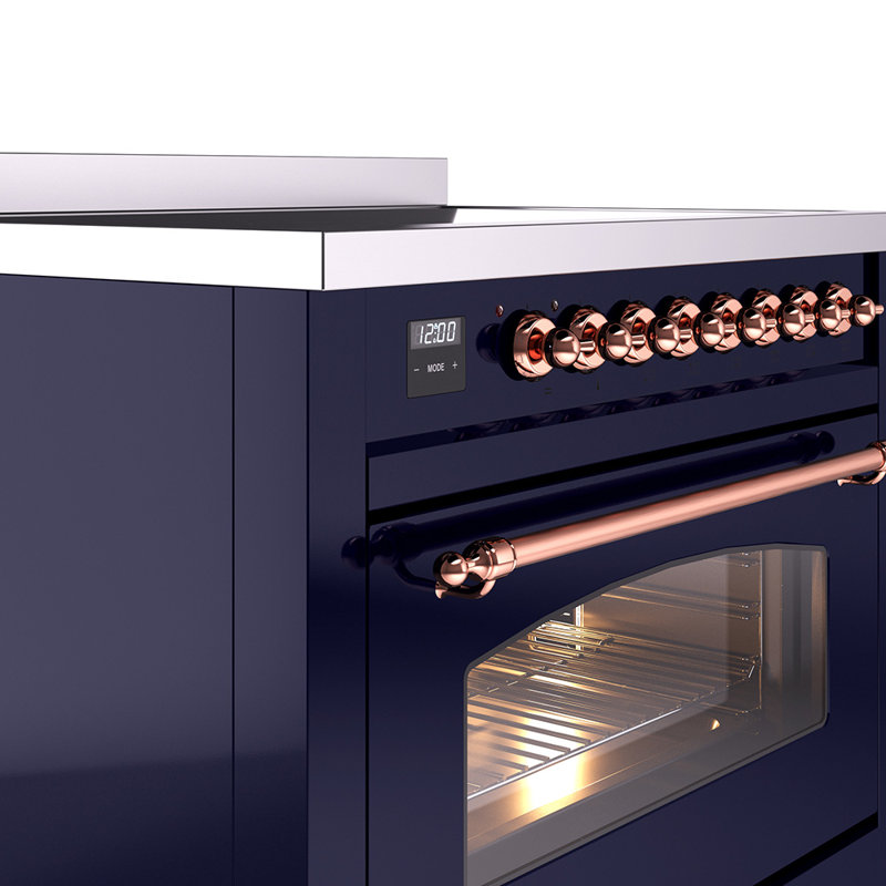 ILVE Nostalgie II 36 in Induction Range, Midnight Blue/Copper