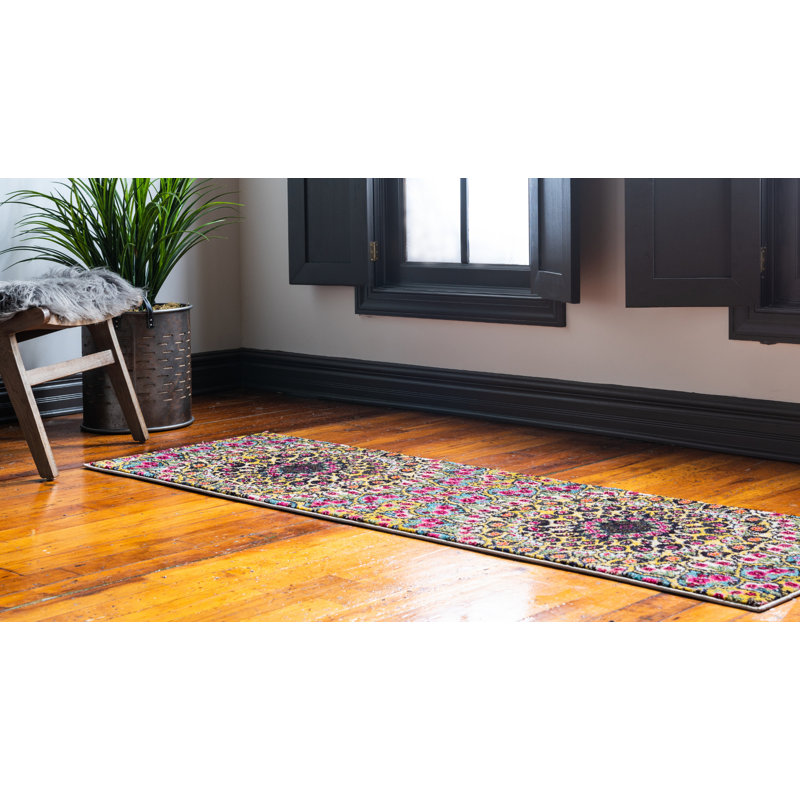 Dimonetta Washable Ikat Indoor Rug, Runner 2' x 6'9"