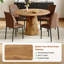 Ensemble table et chaises rondes de 114 cm (45 po) avec 4 chaises rembourrées, style moderne pour cuisine et salle à manger-174532295-174532313