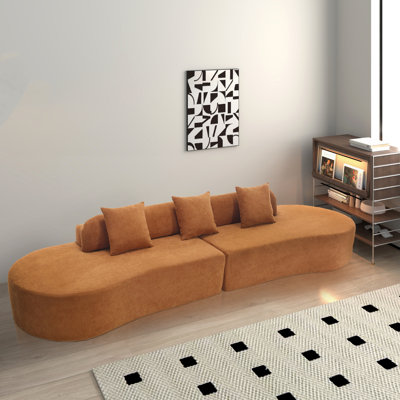 Canapé modulaire 2 pièces sans assemblage Dervil