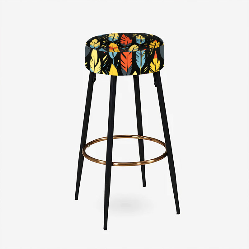 Feather Tribal Fusion - Ensemble de 2 tabourets de bar abstraits