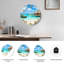 "Tropical Beach", horloge murale en verre-663175008
