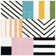 Fifth Avenue Wool Geometric Area Rug in Ivory/Black/Pink