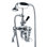 Classic Black Double Handle Thermostatic Bath/Shower Mixer with Tub Faucet and Handshower