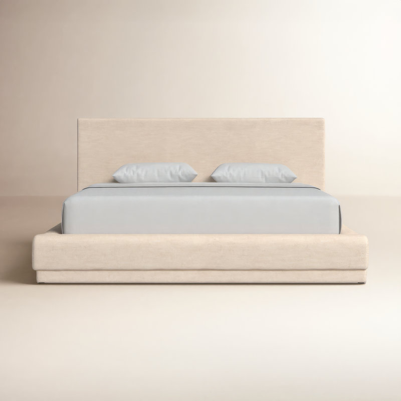 Isolde Upholstered Platform Bed, Extra Wide Queen
