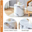 Table cylindrique blanche avec motif envoûtant. 15,65 po L x P H 15,63 lb Convient à différentes utilisations comme le café, les repas, le travail, l'écriture. Ajoute de l'élégance aux utilisations intérieures variées. In., Can Be