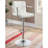 White Adjustable Height Bar Stool And Chrome