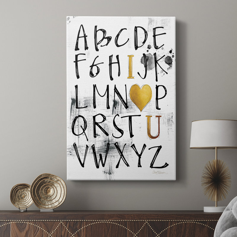 Alphabet Love -Gallery Wraraped Cavas, H 36 po x l 24 po
