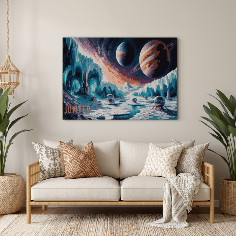 Art mural gris en métal Space NASA, H 8 po x l 10 po