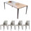 Rectangular modern simple white rock table