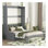 Grand lit escamotable mural avec coussin, gris