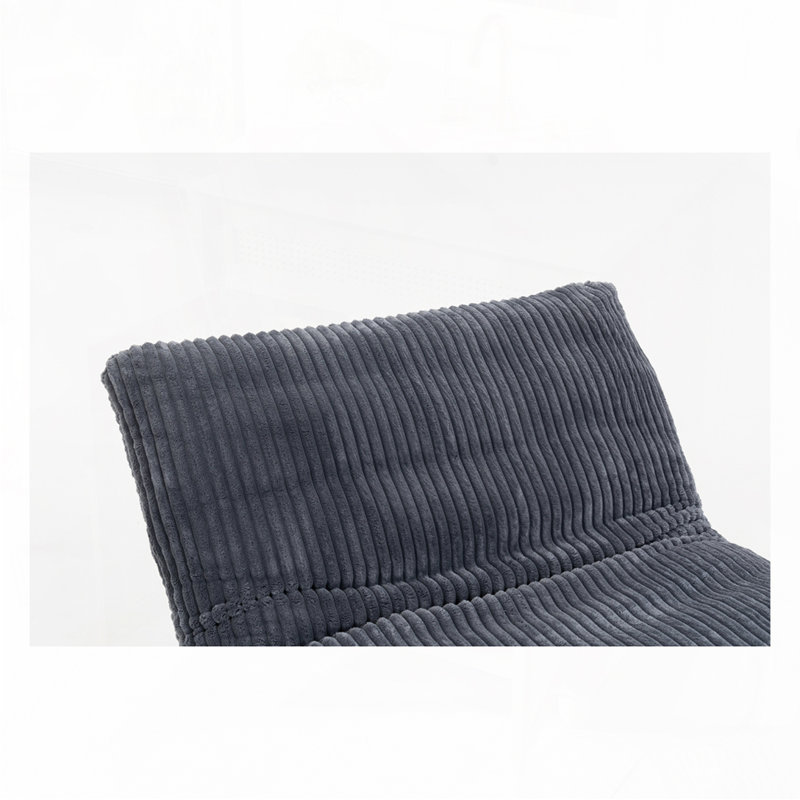 Fauteuil d'appoint en velours côtelé Corduroy, Gris foncé