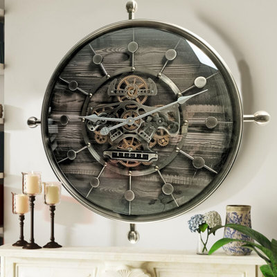 Horloge murale avec engrenages en mouvement de The The Gears Horloge