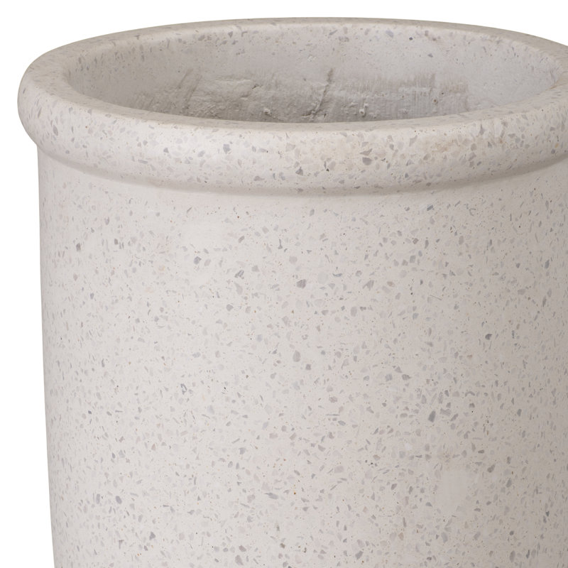 PLATEAU À LÈVRES RONDES Terrazzo blanc 13,0 x 22,0 po, H 18 po x l 10,5 po x P 10,5 po