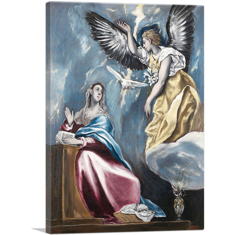 L'annonce 1600 par El Greco, reproduction d'art sur toile tendue, H 40 po x l 26 po x P 0,75 po