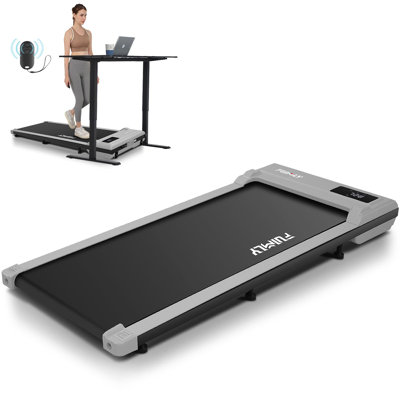 Walking Pad Treadmill With Incline, Portable Under Desk Treadmills For Home 300 Lbs Weight Capacity, 2.5HP Quiet Electric Jogging Running Machine With Remote Control And LED Display