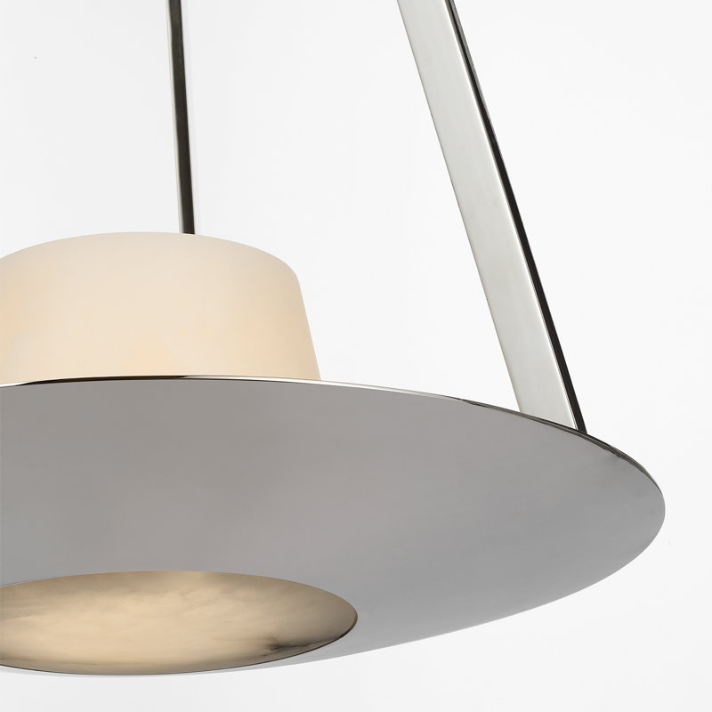 Barbara Barry Divina 20" Pendant with Alabaster, Polished Nickel