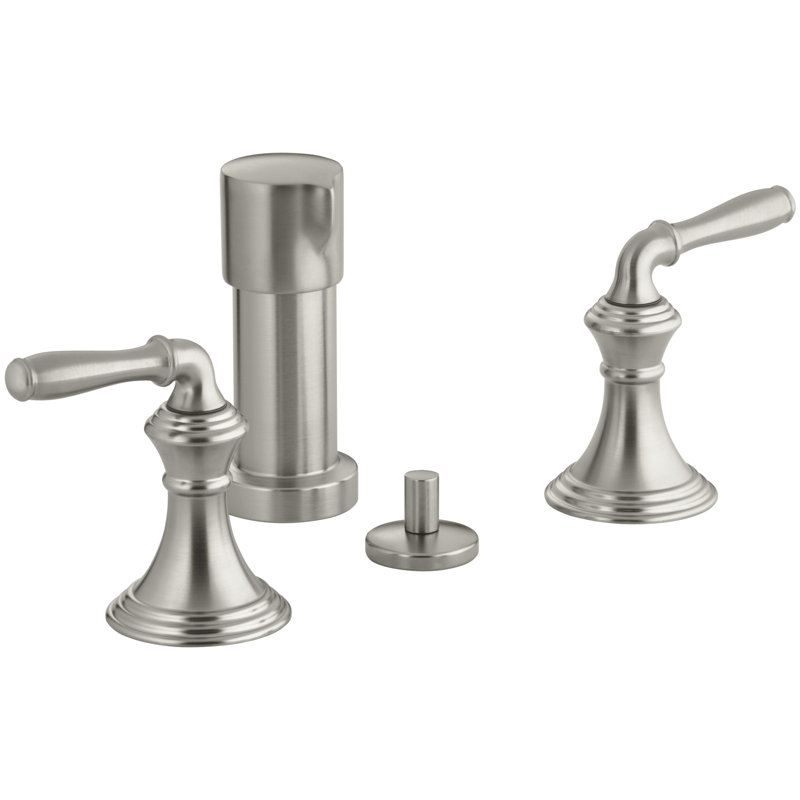 Devonshire Vertical Spray Bidet Faucet with Lever Handles, Vibrant Brushed Nickel