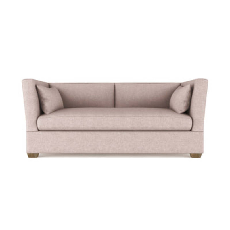 Rivington Flare Square Track-Arm Sofa, Weathered, Box Weave Linen Silver Streak, 31" H x 84" W x 37" D