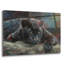 Bungalow Panthère noire 42 par David Stribble, art mural en verre acrylique, 24 po x 16 po-132657548