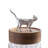 Animal Glass Storage Jars, Clear Glass Canister with Silver Cat, Penguin & Rabbit Figurines