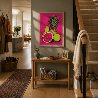 Tropical Fruit Still Life Modern - Framed Print