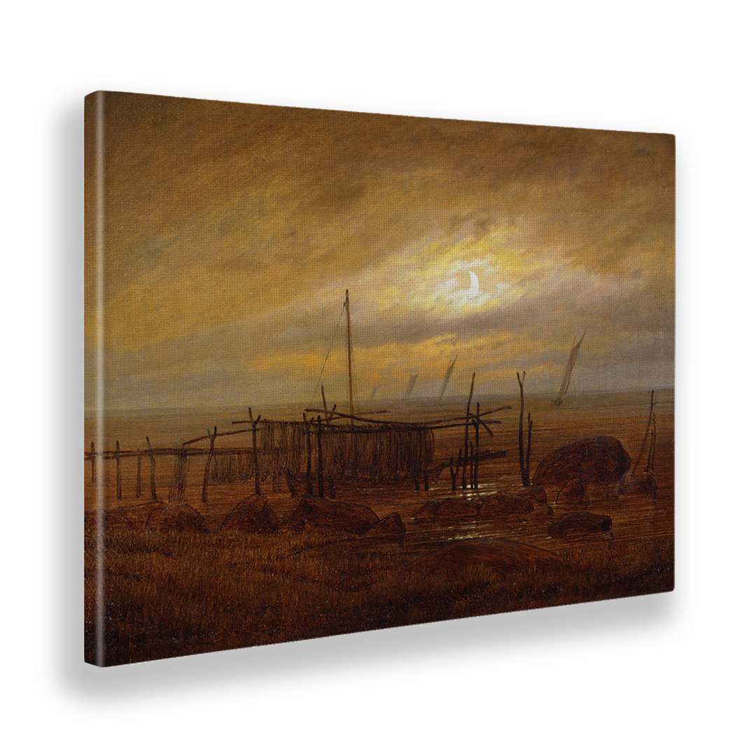 Wandbild Moonlight Shore von Caspar Friedrich