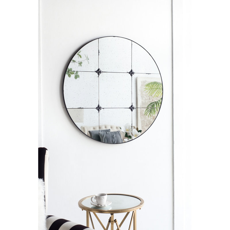 Miroir mural 36 po en verre antique
