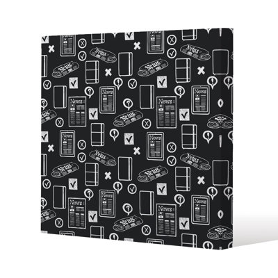 Press and media symbols Slim Style Canvas Print, 15mm Slim Real wood.