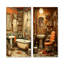 «Vintage Bathroom Charm I», ensemble de salon mural en métal-1915029238