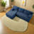 Multifunctional Blue Corduroy Sofas, Comfortable Modular Design For Home
