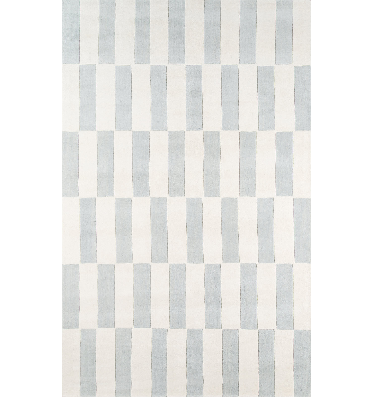 Delmar Hand Tufted Wool Gray Rug, Rectangle 3'6" x 5'6"