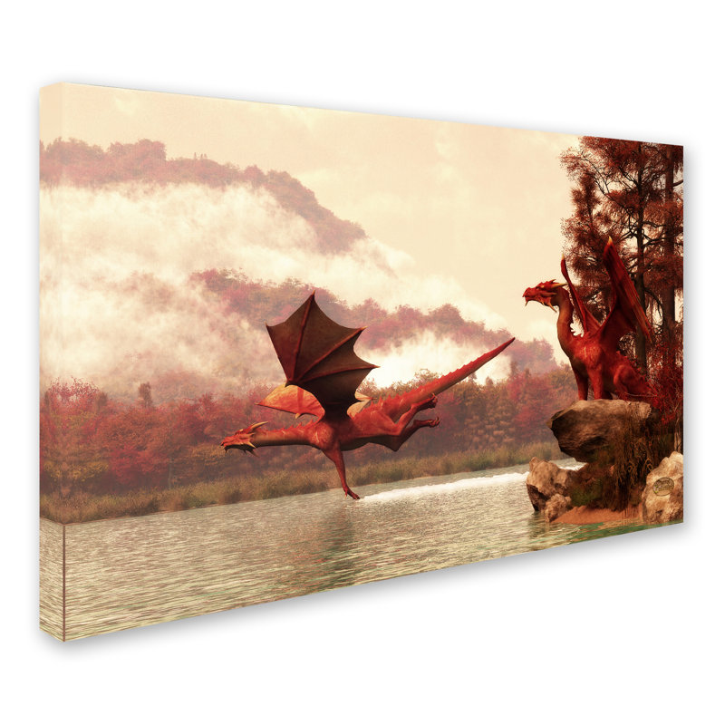 Lethe «Autumn Dragons», impression sur toile tendue, H 12 po x l 19 po