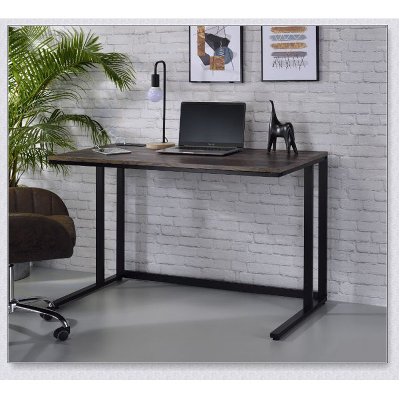 Modern USB Charging Desk – Tyrese Collection, KD Design, Rectangular Computer Table with Open Base