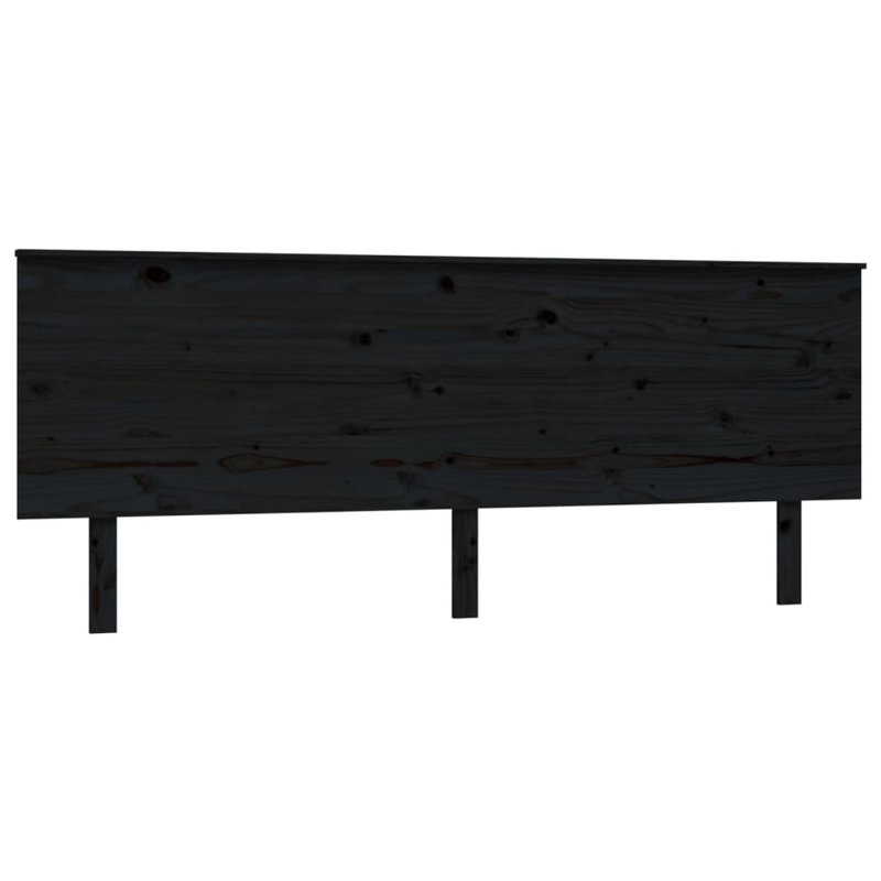 Jamah Solid Wood Headboard, 204 x 82.5 cm, Black