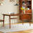 Brown Rectangular Solid Wood Dining Table-1543689016