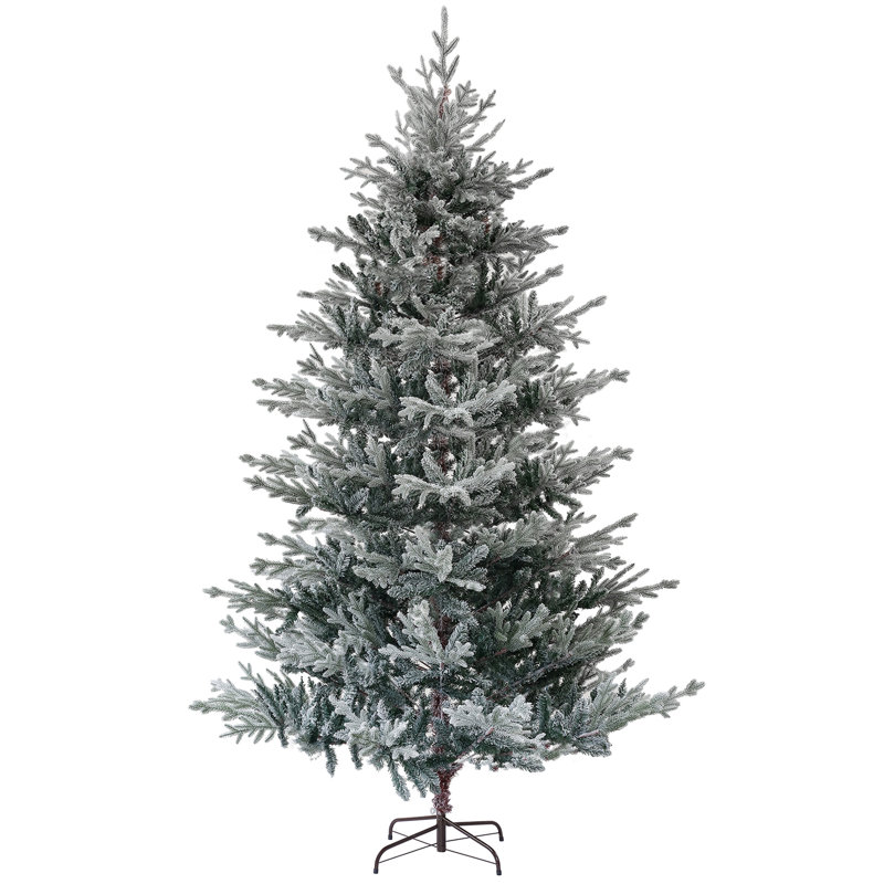 Arbre de Noël artificiel pin nordique 9 pi avec extrémités enneigées 1939 HOMcom, H 9 pi