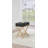 Coleen Black & Brass Finish Accent Table