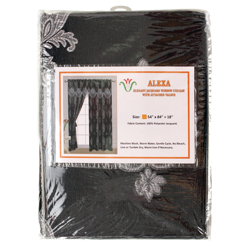 Rideau obscurcissant en polyester ALEXA, Noir