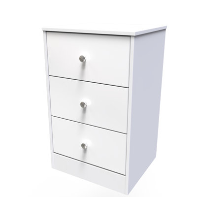 Fully Assembled Alafia 3 Drawer Bedside Table