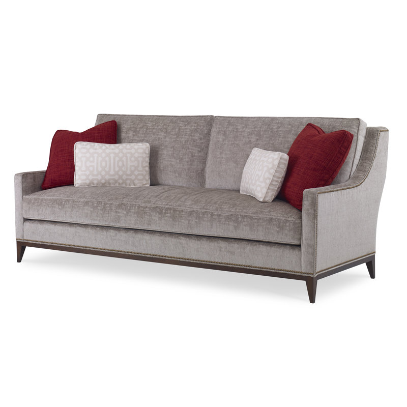 Sonoma Sofa, American Walnut, Structure Royal Blue, Sunny Linen