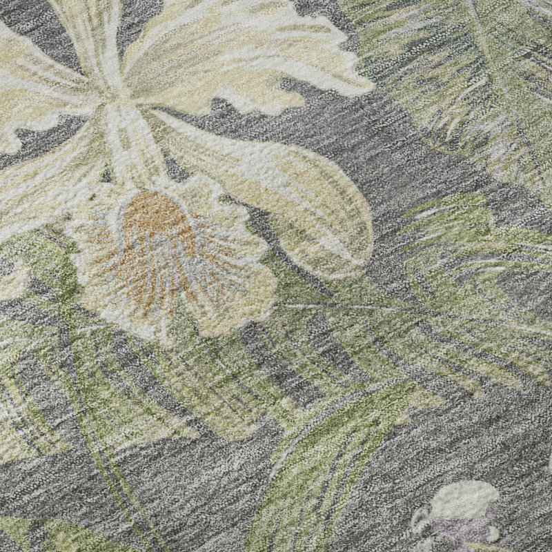 Tapis floral Premium lavable à la machine Neiges AMF1708, Rectangulaire 3 pi x 5 pi