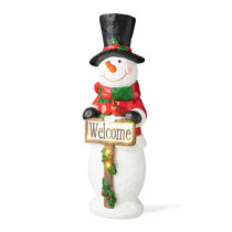 BELLE VOUS Figurine Noel Décorative Bonhomme de Neige (Lot de 4) - 11 cm de  Haut - Figurine de Noel Miniature - Bonhommes de Neige avec Chapeaux Rouges  pour Décoration de Noël/Cadeaux 