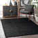 Bernyce Handmade Tufted Farmhouse Jute Black Rug