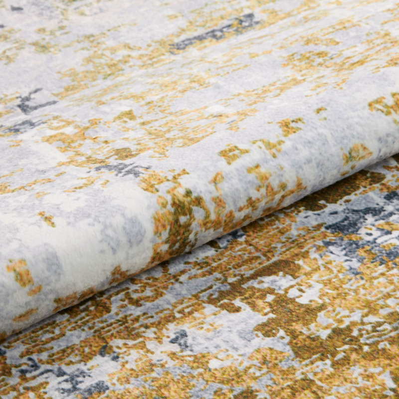 Modern Rug, Anti Slip Rug For Bedroom, & Living Room, Abstract Rug, 9Mm Thick Ivory Modern Rug, Rectangle 200 x 290cm