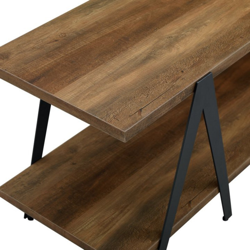 Fondren Unfinished TV Stand for TVs up to 50", Rustic Oak